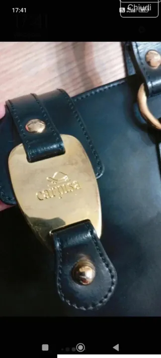 Borsa Vera Pelle Nera