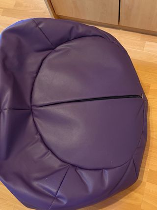 Puff Lila Piel Sintética