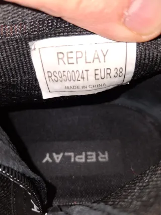 Zapatillas Replay Talla 38 Negras