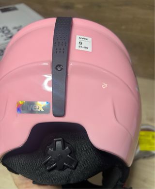 Casco y Gafas Esquí Infantil Rosa Pingüino