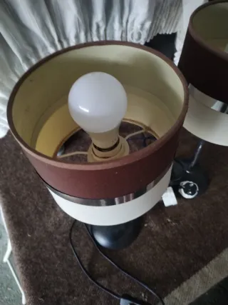 Juego 2 Lámparas Mesa Noche