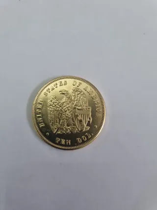 COPIA. Moneda 10 Dólares 1872.