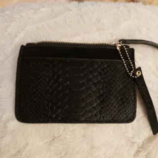 Portafoglio in pelle scamosciata nero