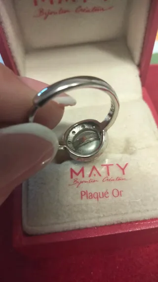 Anillo de Plata ,Perla y Circonitas