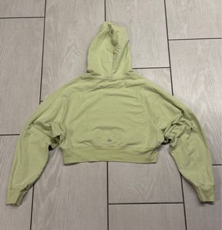 Felpa corta con cappuccio Alo verde