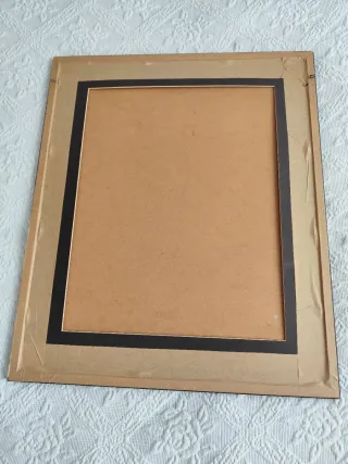 Cuadro Rosa Marco Madera y Metal