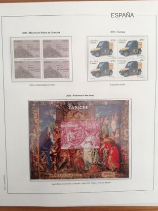 SELLOS ESPAÑA AÑO 2013**MNH. BLOQUE DE 4. HOJAS ED
