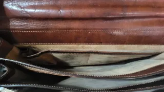 Valigetta The Bridge in pelle marrone