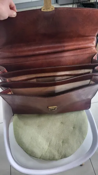 Valigetta The Bridge in pelle marrone