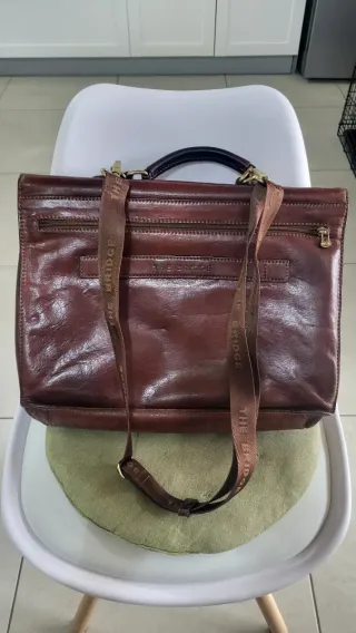 Valigetta The Bridge in pelle marrone