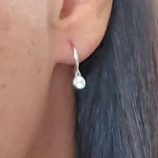 Pendientes Aro Plata Ley Circonita