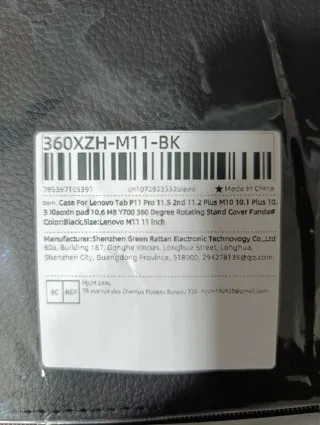 Funda Lenovo Tab P11 Pro 11.5 Negro