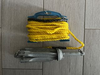 Ancla rezón paraguas 2,3 kg + Cuerda kayak/barco