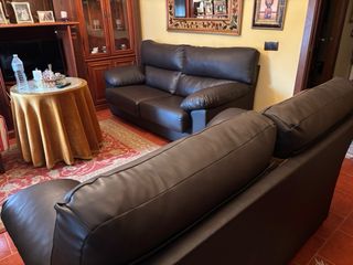 Sofá 3+2 plazas marrón