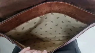 Valigetta pochette The Bridge in pelle marrone