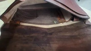 Valigetta pochette The Bridge in pelle marrone