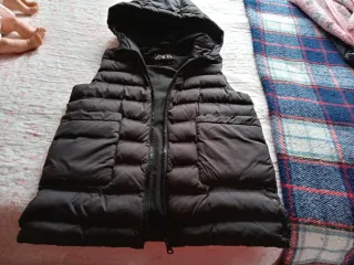 Chaleco Zara Niña 8-9 Años Negro
