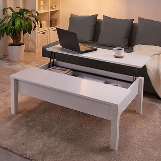 Mesa Centro Elevable Blanca Ikea Trulstorp