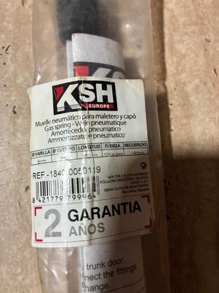 Muelle Neumático Maletero/Capó KSH