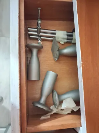 Mueble auxiliar metal y madera