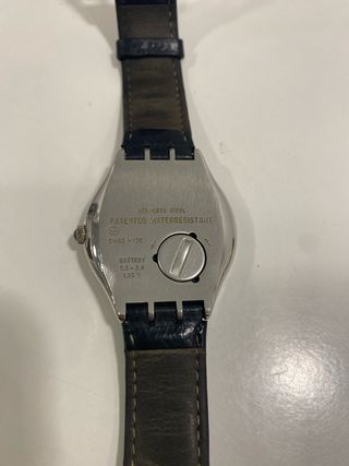 Orologio Swatch Blu con Cinturino in Pelle