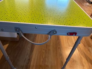 Mesa plegable camping 120x60cm, altura 45-70cm