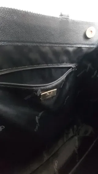 Bolso de piel color azul marino