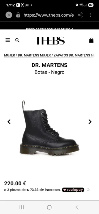 Botas Dr. Martens mujer negras