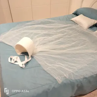 Casquete Comunión Blanco con Lazo