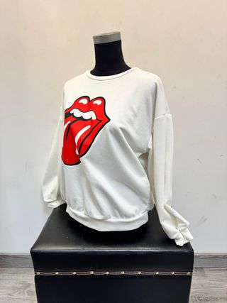 Sudadera mujer logo labios rojo