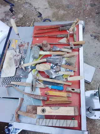 Lote herramientas antiguas construcción