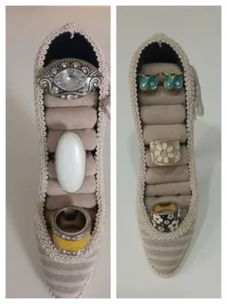 Lote de anillos y pendientes