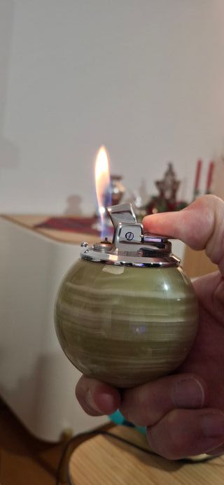 Ronson – Isqueiro de mesa em ónix verde