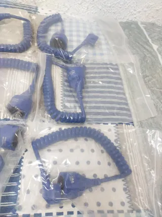 Alargadores 6 enrollados, color azul.