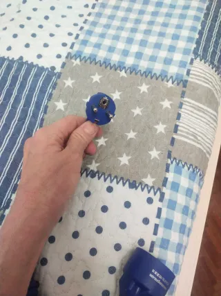 Alargadores 6 enrollados, color azul.