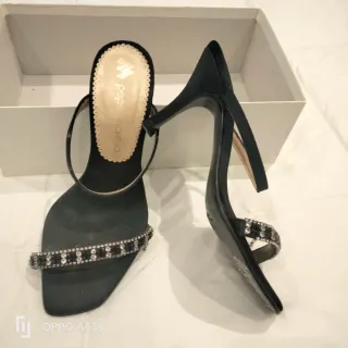 Pepe Moreno Zapatos Tacón Mujer Negro Plata