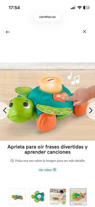 Tortuga Fisher Price para gatear