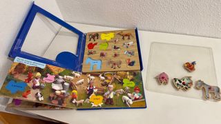 Libro-puzzle "La granja". Piezas madera. Jumbo