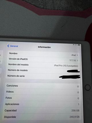 iPad Pro 2017 10,5 pulgadas 256 GB Dorado
