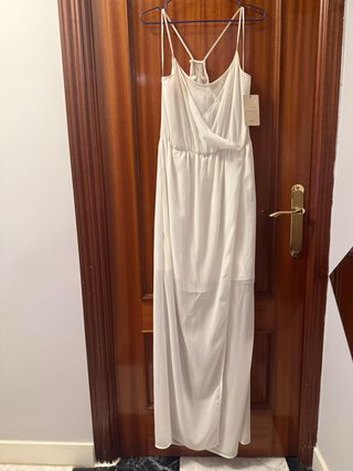 Vestido largo blanco ibicenco