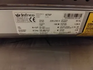 Vitrina Frigorífica Infrico 6 Bandejas