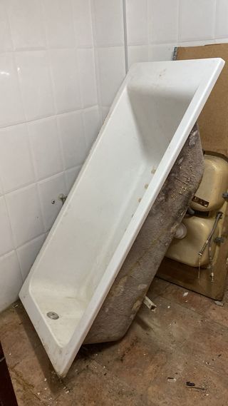 Bañera blanca 75 ancho 170 largo 44 alto