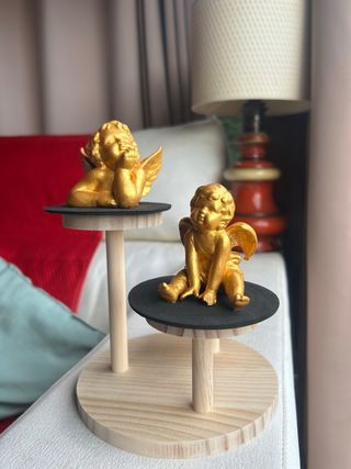 2 Querubines Porcelana Dorados SXX