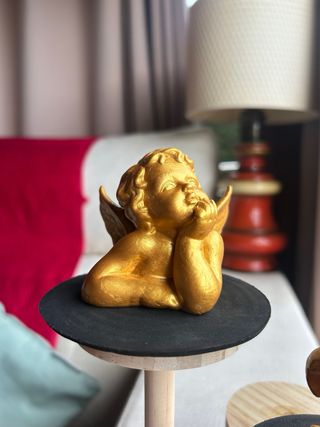 2 Querubines Porcelana Dorados SXX