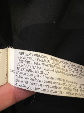 Abrigo plumas midi Zara negro