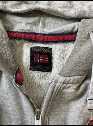 Felpa Napapijri Grigia con Zip