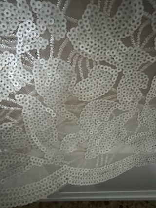 Falda larga fiesta beige y dorada.