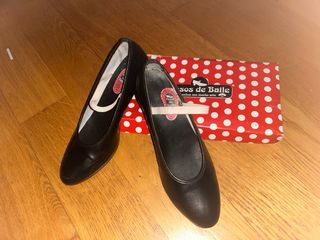 Zapatos Flamenca Pasos de Baile Negros