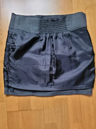 Falda Stradivarius Gris Talla S