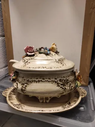 Juego Cerámica Porcelana Capodimonte